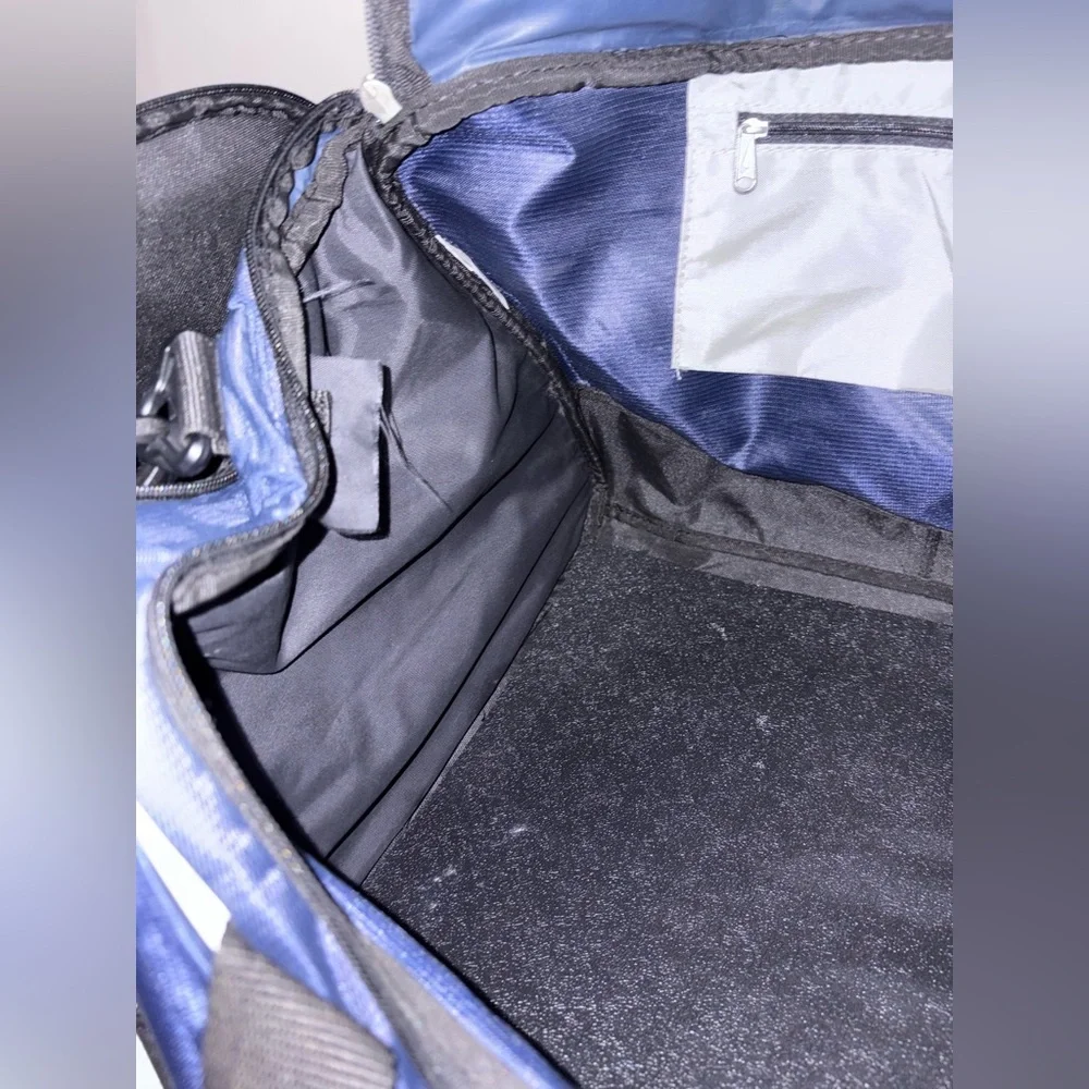 Nike Midnight Blue Duffel Bag with White Accents